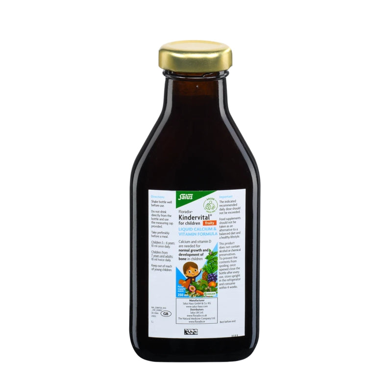 Salus Floradix Kindervital Liquid Calcium & Vitamin Formula 250ml For Children Fruity 250ml