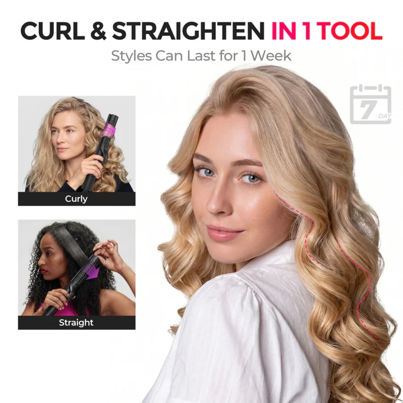 Tymo Airflow 2 In 1 Hair Curler & Straightener Black