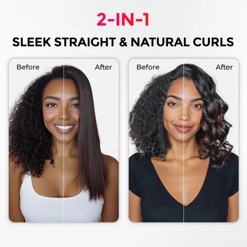 Tymo Airflow 2 In 1 Hair Curler & Straightener Black