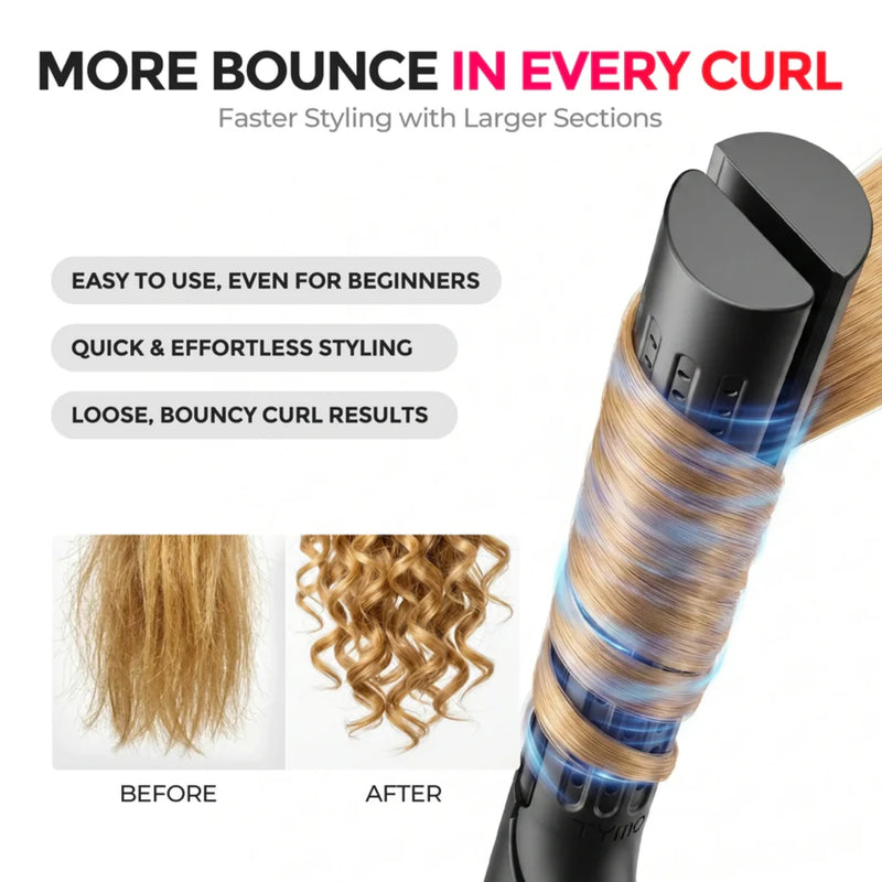 Tymo Airflow 2 In 1 Hair Curler & Straightener Black