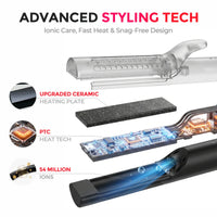 Tymo Airflow 2 In 1 Hair Curler & Straightener Black