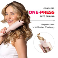 Tymo Curlgo Cordless Auto Curling Iron Pink