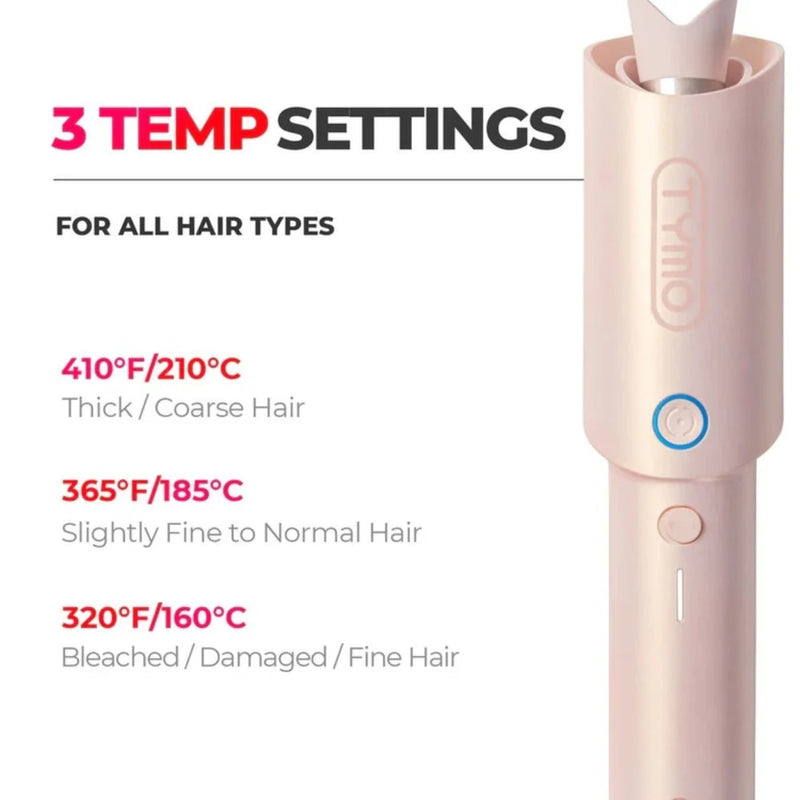 Tymo Curlgo Cordless Auto Curling Iron Pink