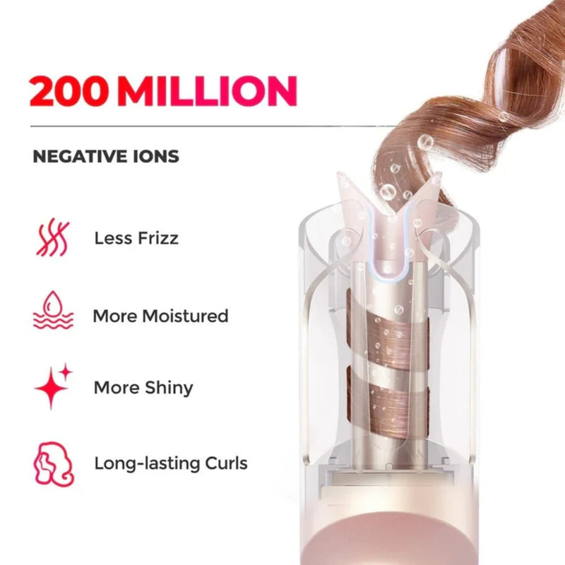 Tymo Curlgo Cordless Auto Curling Iron Pink