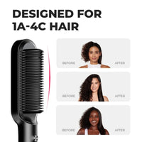 Tymo Ring Hair Straightening Brush Black