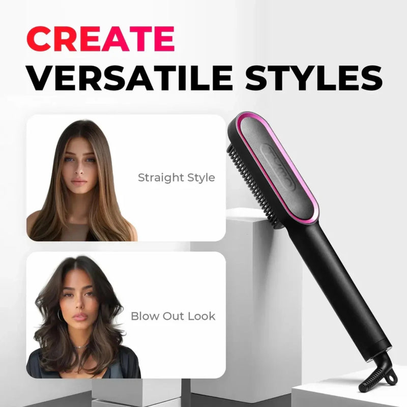 Tymo Ring Hair Straightening Brush Black