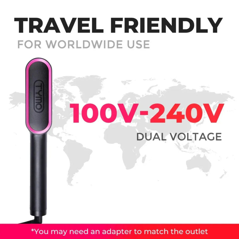 Tymo Ring Hair Straightening Brush Black
