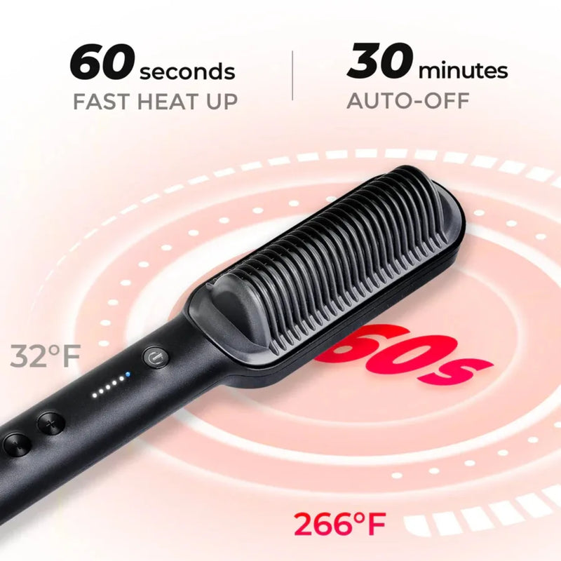 Tymo Ring Hair Straightening Brush Black