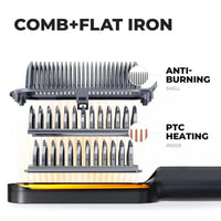 Tymo Ring Hair Straightening Brush Black