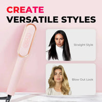 Tymo Ring Hair Straightening Brush Pink