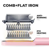 Tymo Ring Hair Straightening Brush Pink