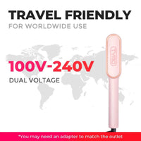 Tymo Ring Hair Straightening Brush Pink