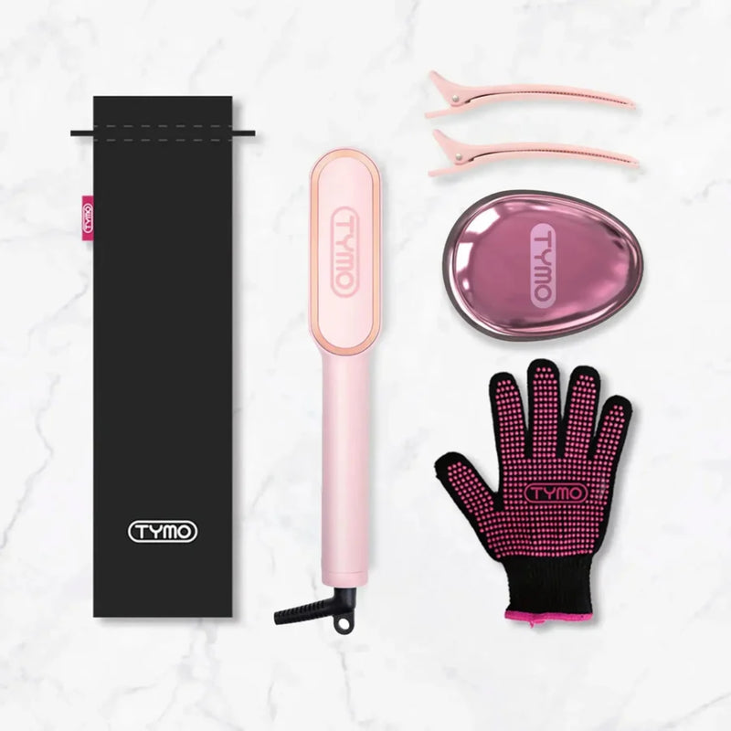 Tymo Ring Hair Straightening Brush Pink