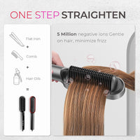 Tymo Ring Plus Hair Straightening Brush Black