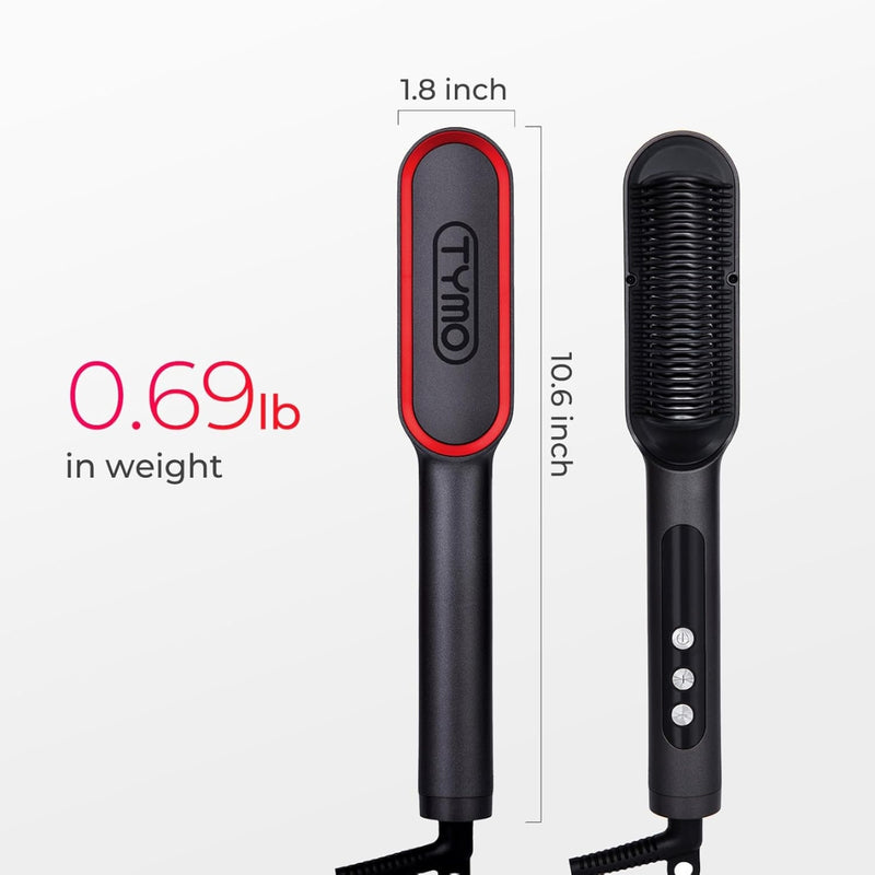 Tymo Ring Plus Hair Straightening Brush Black