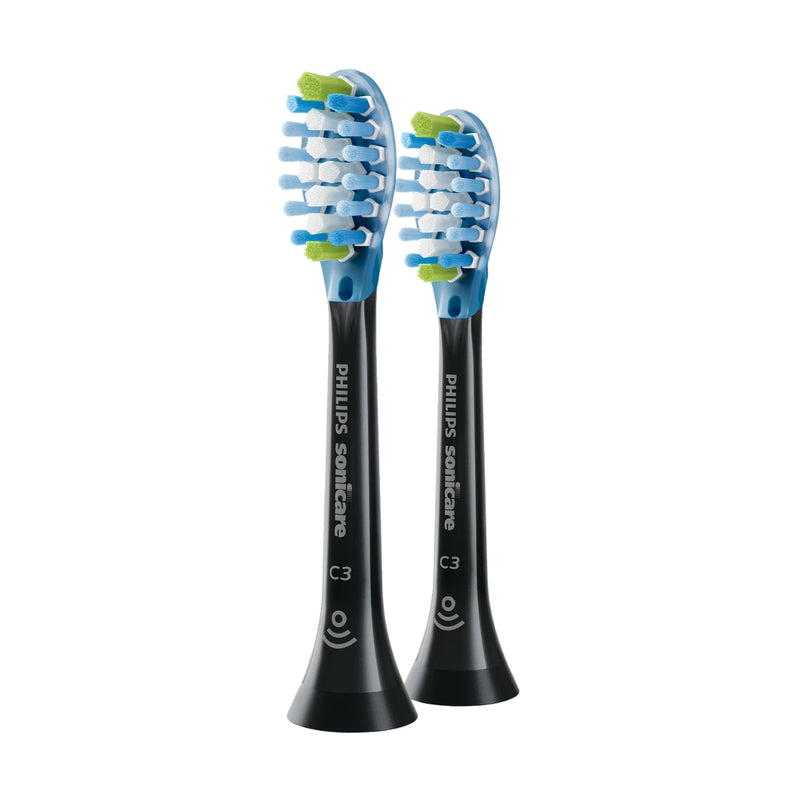 Philips Sonicare Toothbrush Heads Diamond Clean Smart Plaque Defense Black HX9042/91 2 Pack