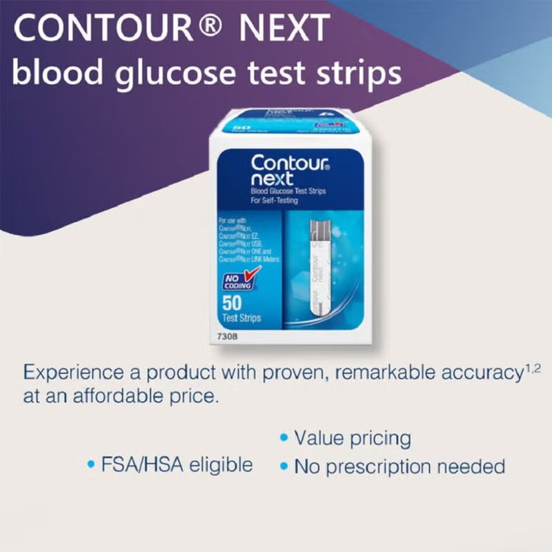 Ascensia Contour Next Blood Glucose 50 Test Strips