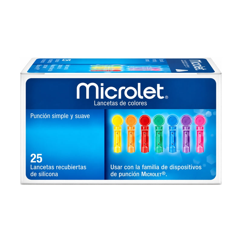 Ascensia Microlet Coloured Lancet 25 Pieces