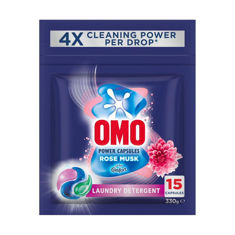 OMO Power Capsules 3-in-1 With Touch of Comfort Pouch 330g