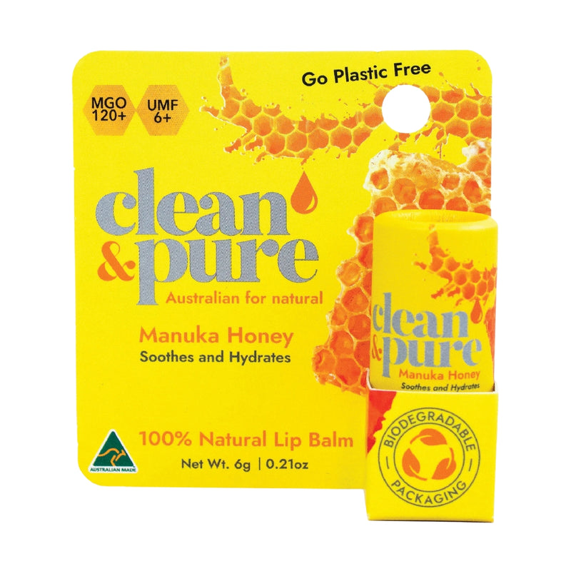 Clean & Pure Lip Balm Manuka Honey 6g