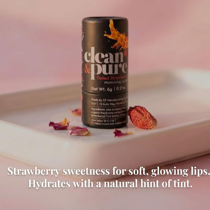 Clean & Pure Lip Balm Tinted Strawberry 6g