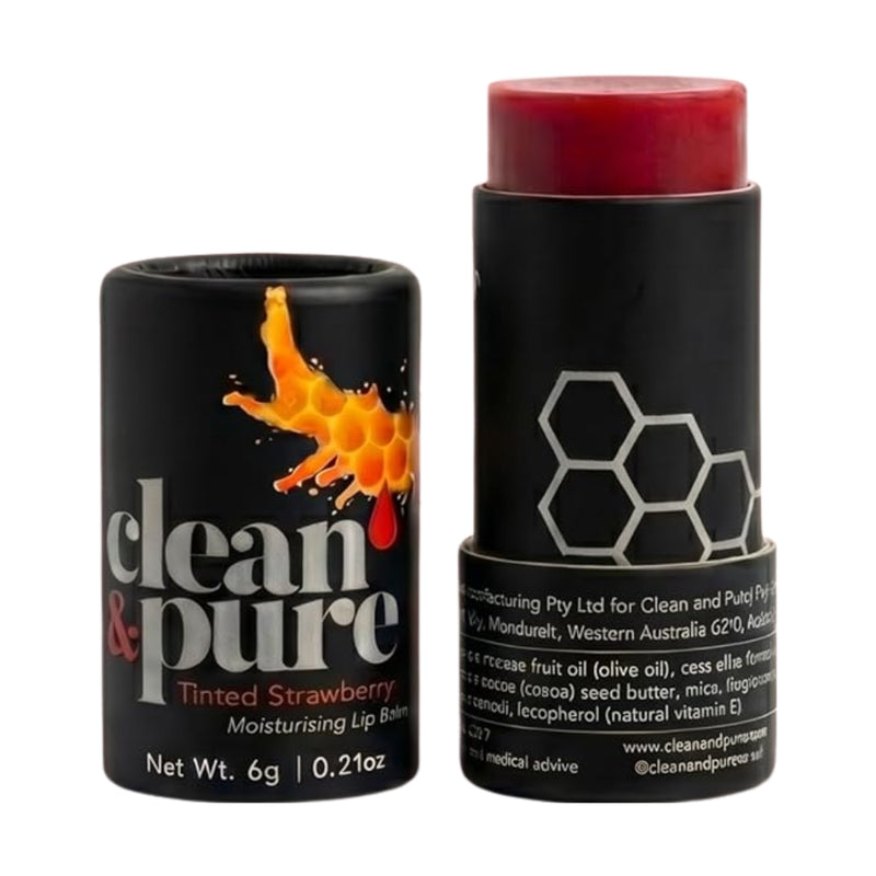 Clean & Pure Lip Balm Tinted Strawberry 6g