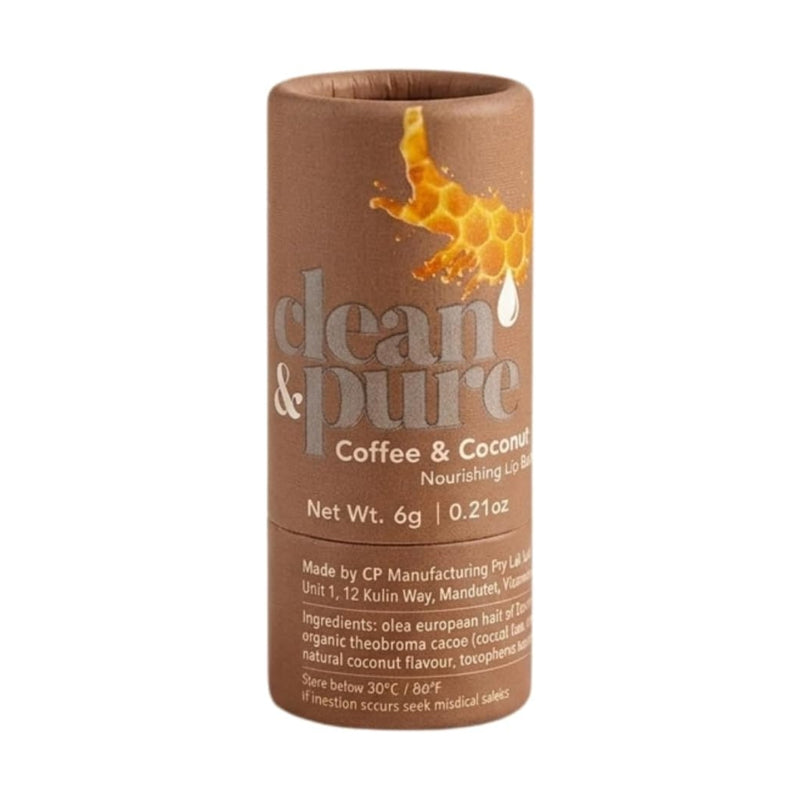 Clean & Pure Lip Balm Coffee & Coconut 6g
