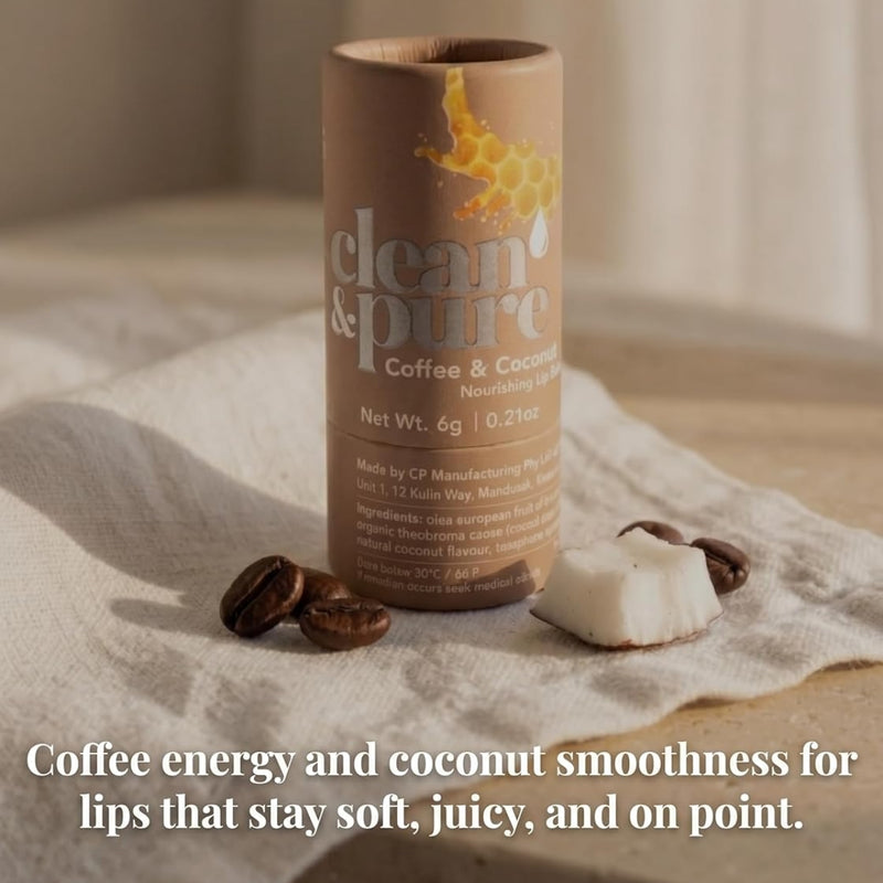 Clean & Pure Lip Balm Coffee & Coconut 6g