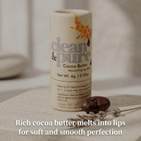Clean & Pure Lip Balm Cocoa Butter 6g