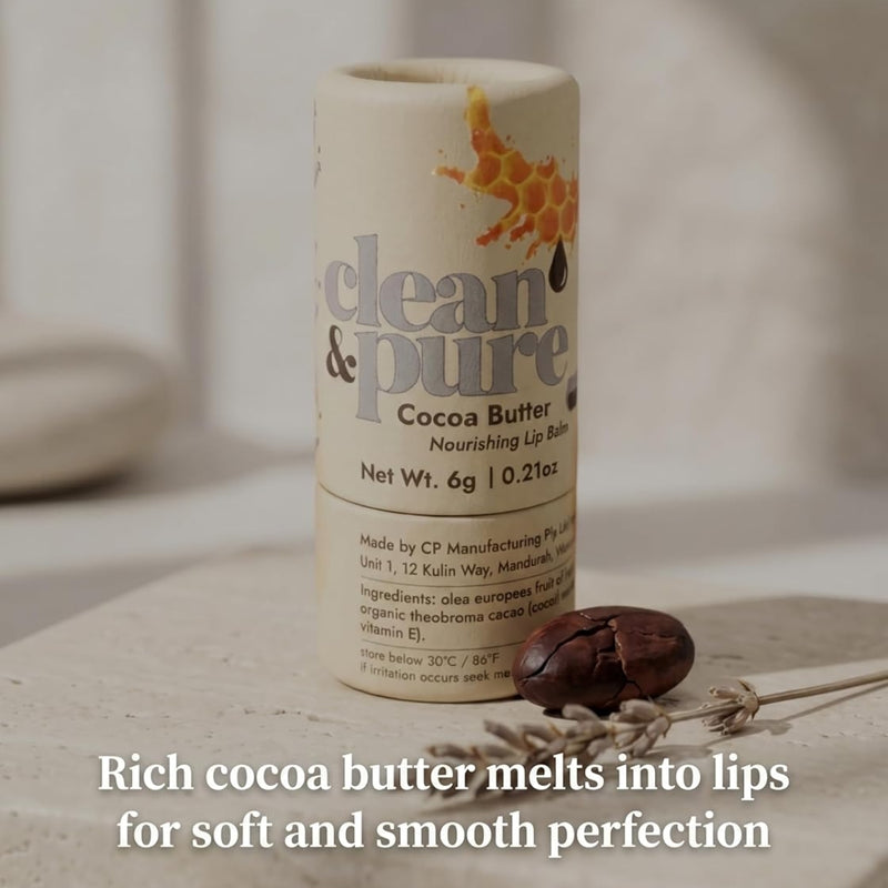 Clean & Pure Lip Balm Cocoa Butter 6g