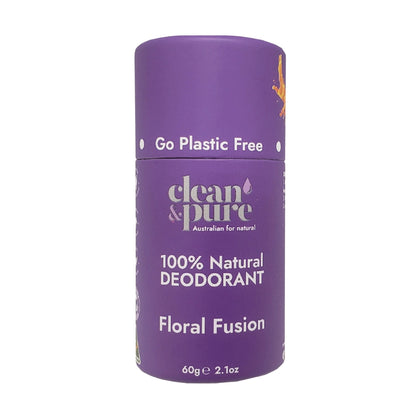 Clean & Pure Natural Deodorant Floral Fusion 60g