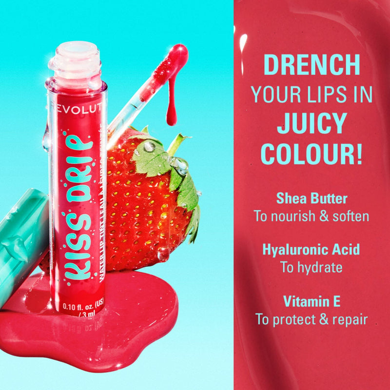 Revolution Makeup Kiss Drip Water Lip Tint Berry Splash 3ml