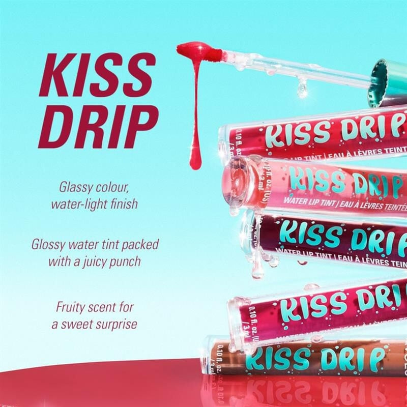 Revolution Makeup Kiss Drip Water Lip Tint Strawberry Drizzle 3ml