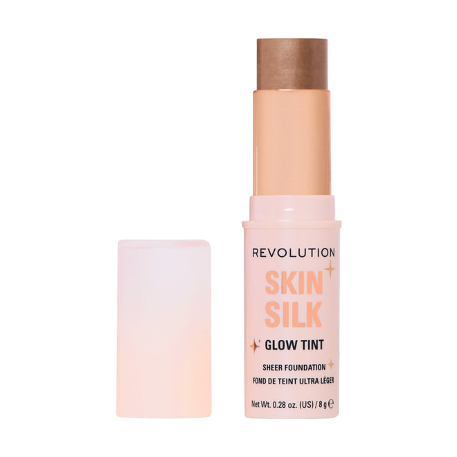Revolution Makeup Skin Silk Glow Tint Sheer Foundation Stick Dark Neutral Warm 8g