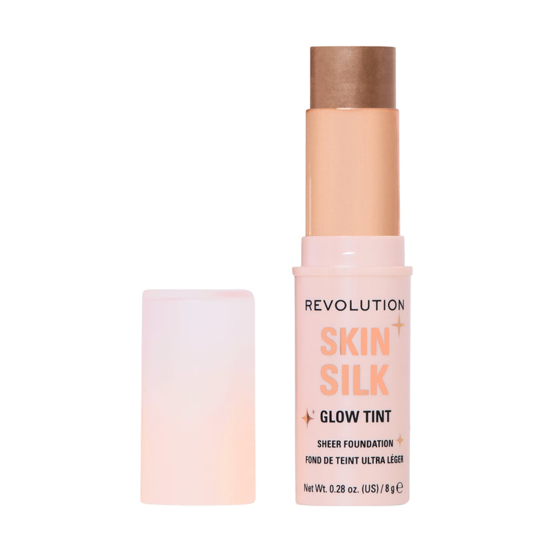 Revolution Makeup Skin Silk Glow Tint Sheer Foundation Stick Dark Neutral Warm 8g