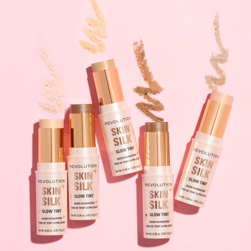 Revolution Makeup Skin Silk Glow Tint Sheer Foundation Stick Dark Neutral Warm 8g