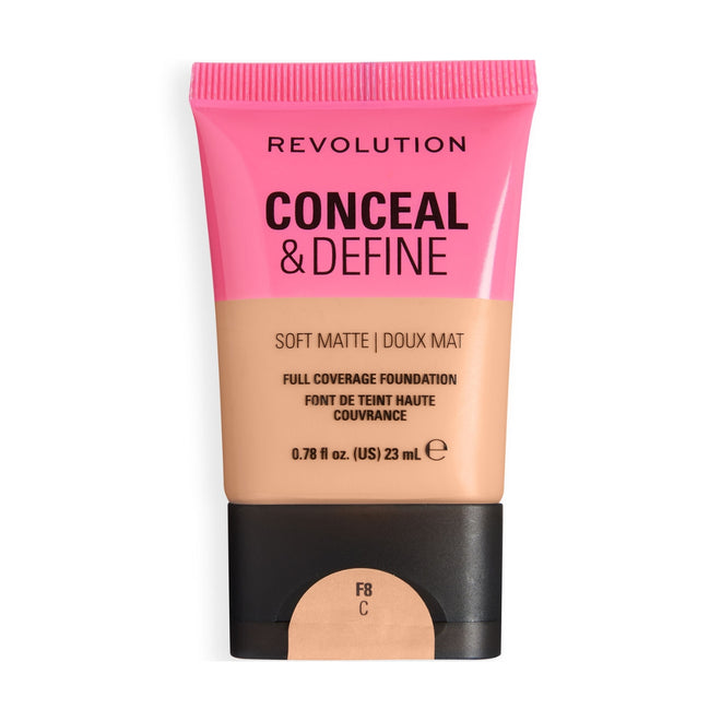 Revolution Makeup Conceal & Define Soft Matte Foundation F8C 23ml