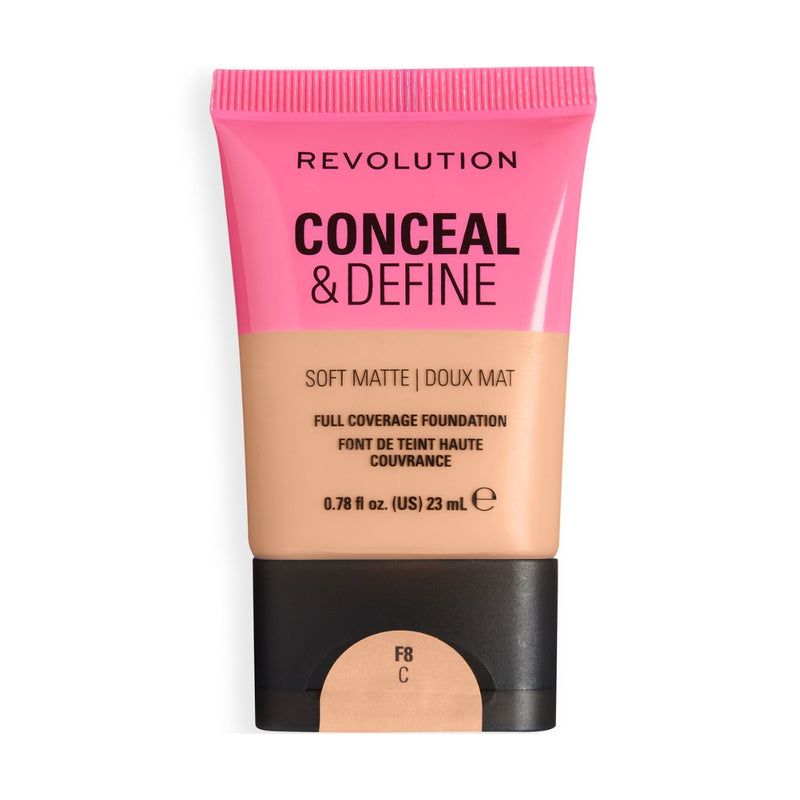 Revolution Makeup Conceal & Define Soft Matte Foundation F8C 23ml