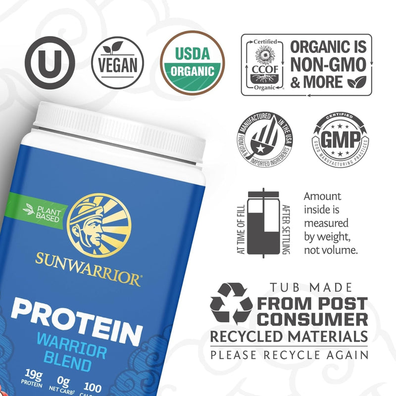 Sun Warrior Protein Warrior Blend Organic Unflavored 750g