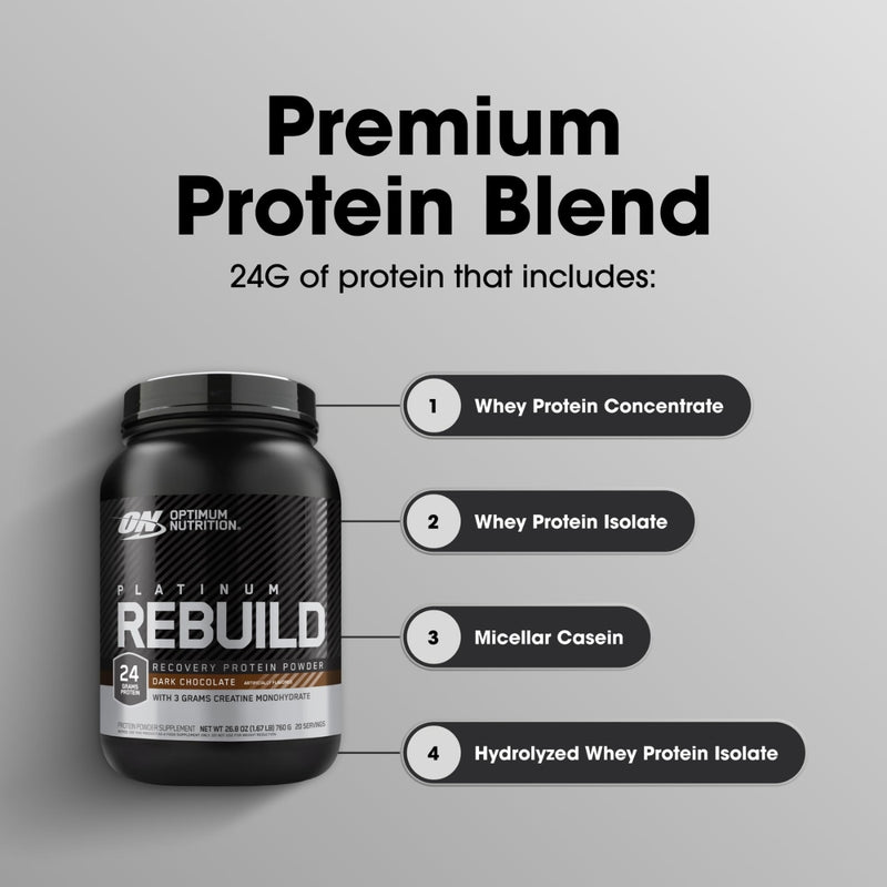 Optimum Nutrition Platinum Rebuild Protein Chocolate 760g