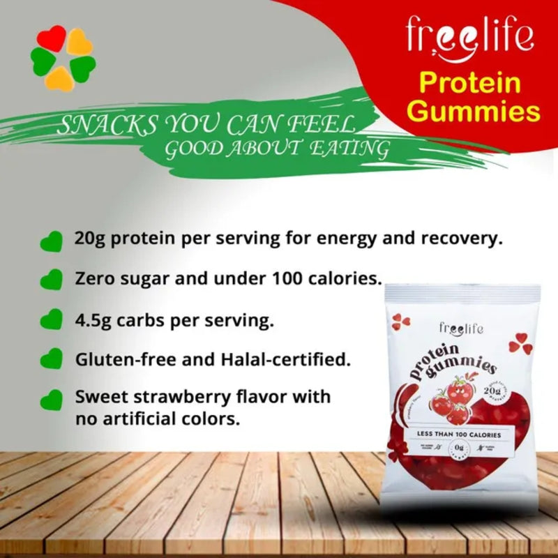 Free Life Protein Gummies Strawberry 32g