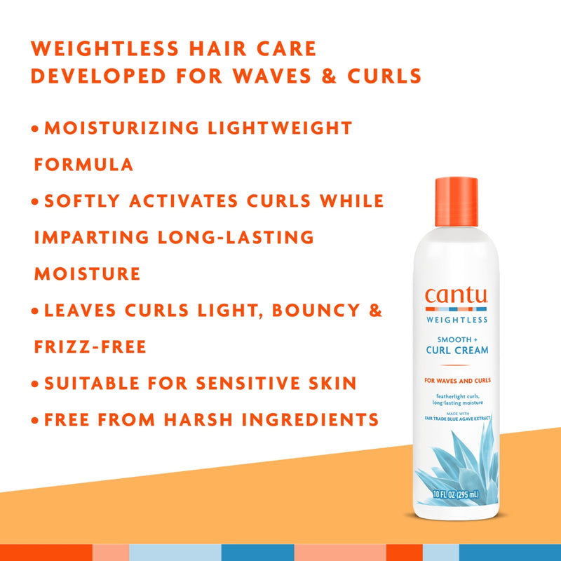 Cantu Shea Butter Weightless Smooth + Curl Cream 295ml