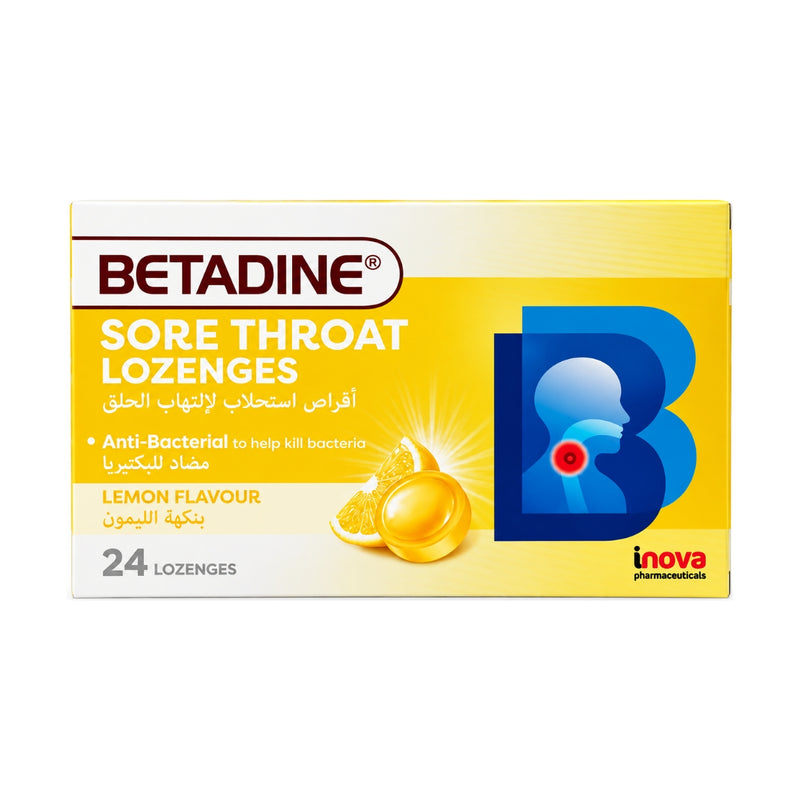 Betadine Sore Throat Lemon 24 Lozenges