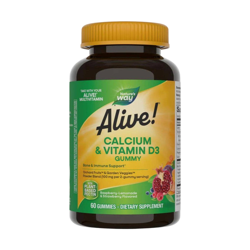 Natures Way Alive! Calcium + D3 60 Gummies