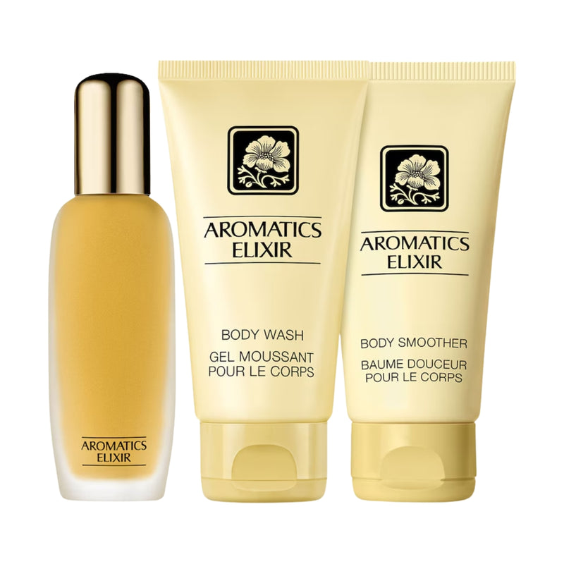 Clinique Aromatics Elixir Parfum Spray 100ml + Body Smoother 75ml + Body Wash 75ml Gift Set