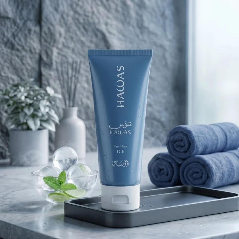 Rasasi Hawas Ice Eau de Parfum 100ml + Eau de Parfum 10ml + All Over Shower Gel 60ml Gift Set