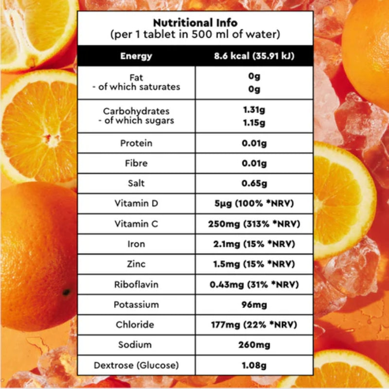 ORS Hydration Immune Orange 20 Effervescent Tablets
