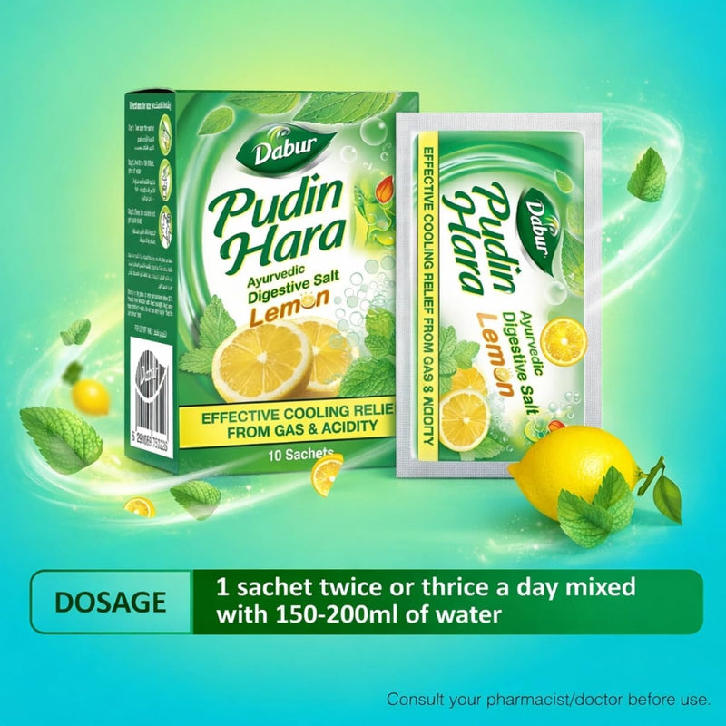 Dabur Pudin Hara Ayurvedic Digestive Salt 10 Sachets