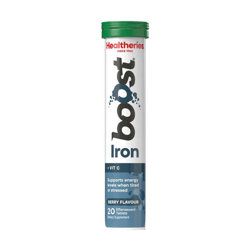 Healtheries Boost Iron + Vit C Berry 20 Effervescent Tablets