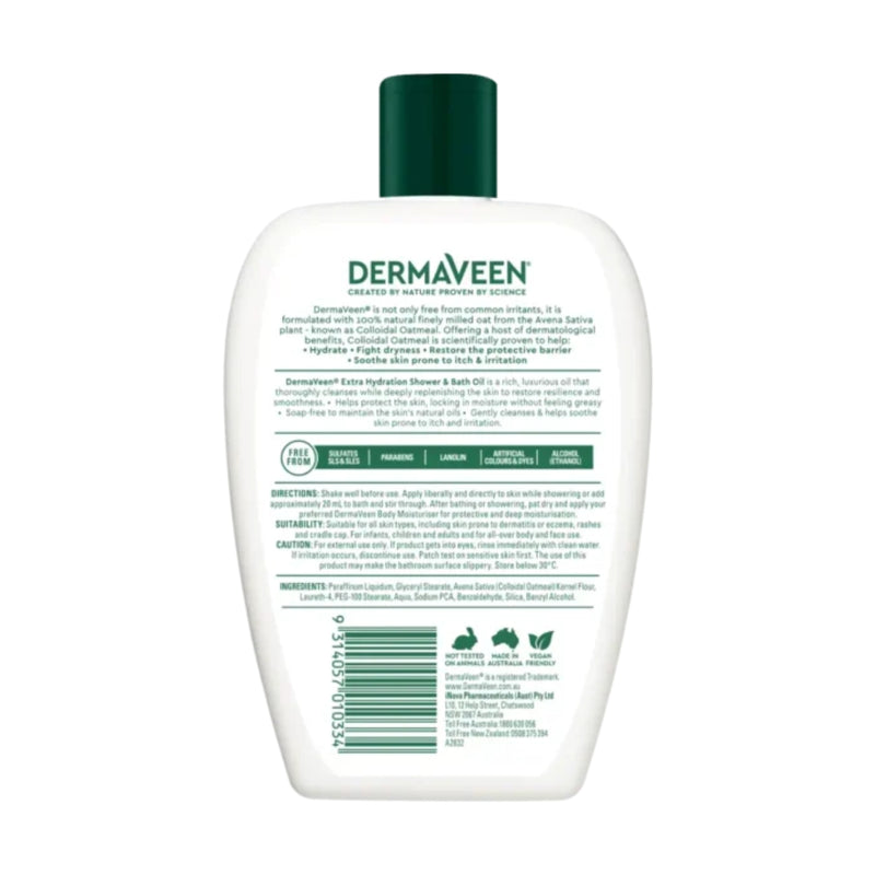 Dermaveen Extra Hydration Shower & Bath Oil 500ml